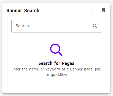 The banner search card with a checked flag