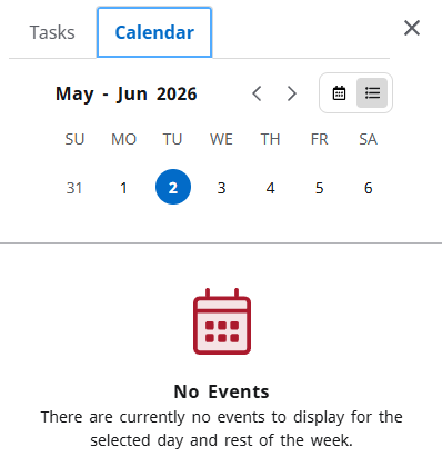 The Calendar window