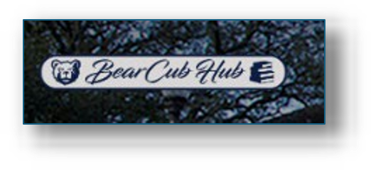 A close up of the Bear Cub Hub home icon
